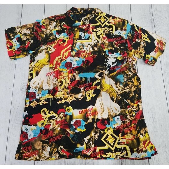 Reason King of Kings Button Up Shirt Mens Size Large - Picture 2 of 5